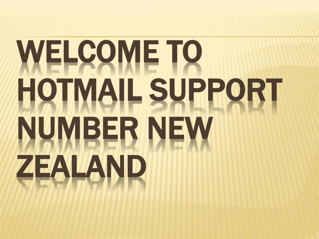 welcome to hotmail support number new zealand