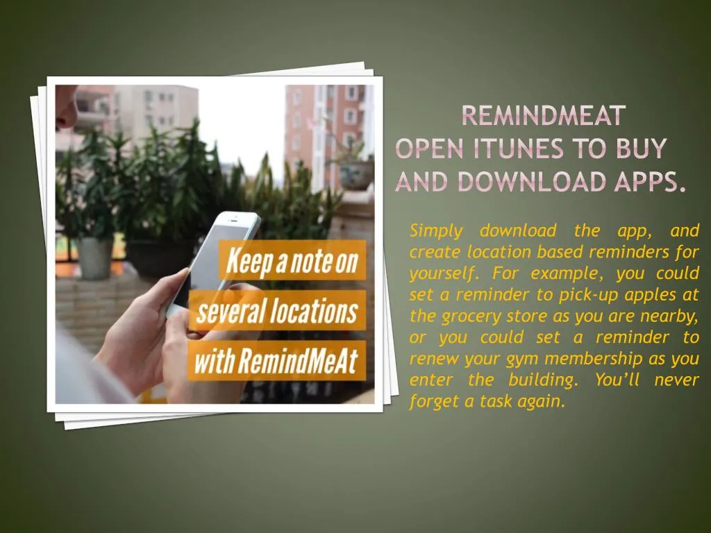 remindmeat open itunes to buy and download apps