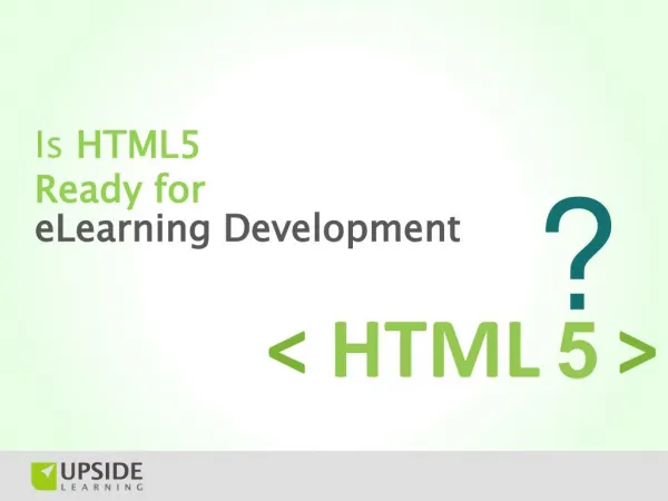 Is HTML5 Ready for eLearning Development?