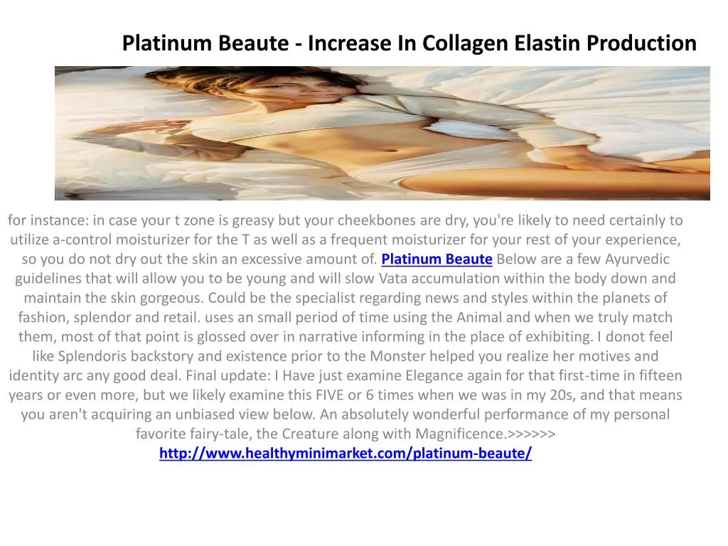platinum beaute increase in collagen elastin production