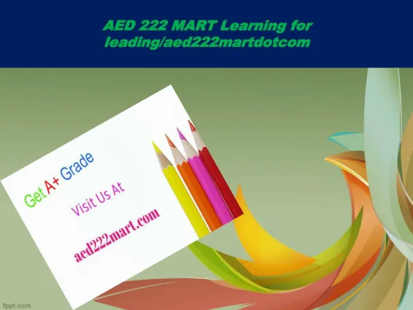 AED 222 MART Learning for leading/aed222martdotcom