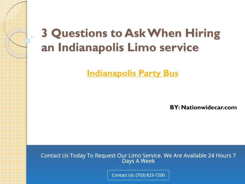 3 questions to ask when hiring an indianapolis limo service