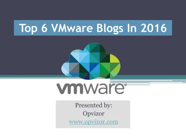 Top 6 VMware Blogs In 2016