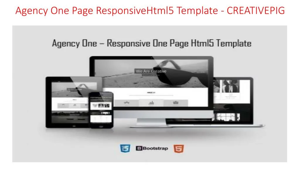 agency one page responsivehtml5 template creativepig