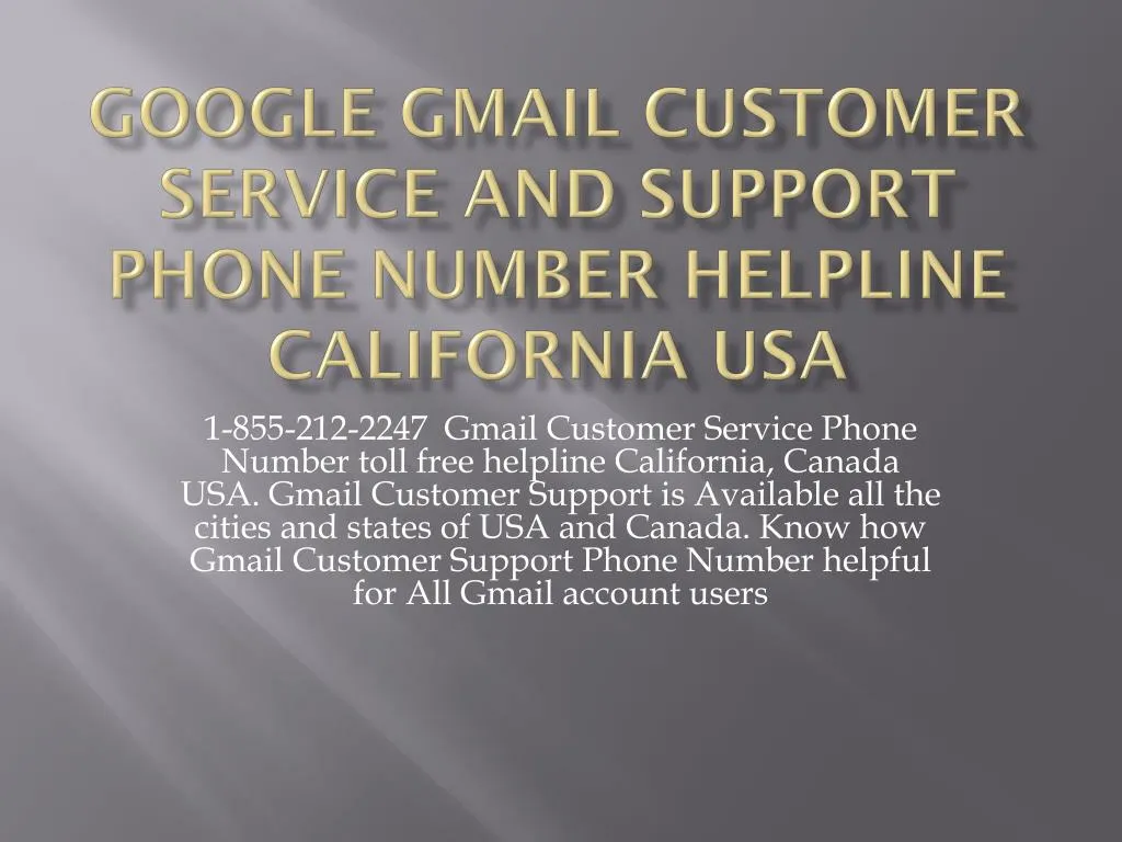 google gmail customer service and support phone number helpline california usa