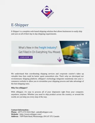 E-Shipper - slide 1