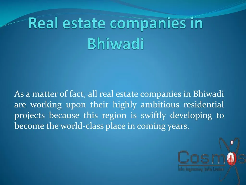 real estate companies in bhiwadi