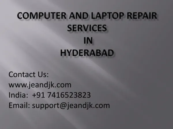 Laptop Repair Services in Hyderabad.