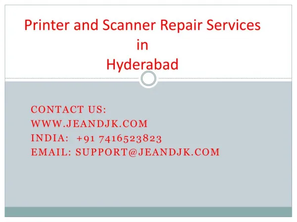 Scanner Repair Services in Hyderabad.