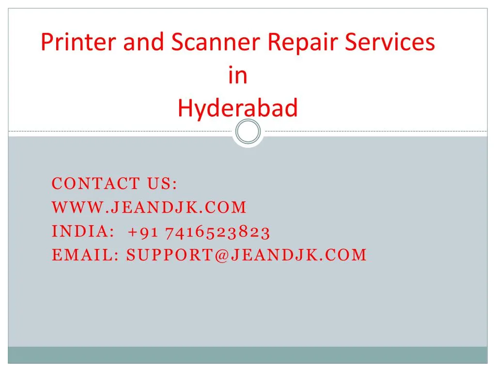 printer and scanner repair services in hyderabad