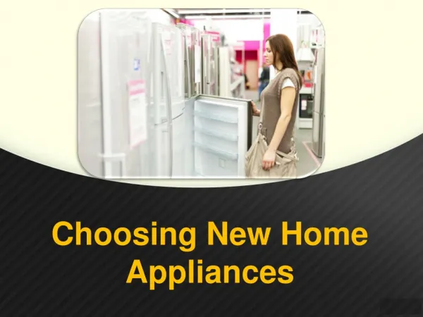 Choosing New Home Appliances - Zalmen Pollak
