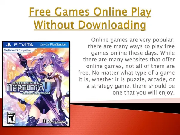 Free Games Online Play