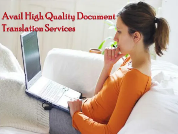 Avail High Quality Document Translation Services