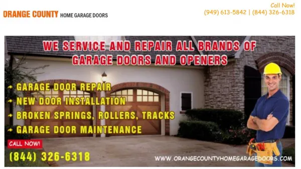 Broken Garage Door Springs Repair & Replacement – Orange County, CA