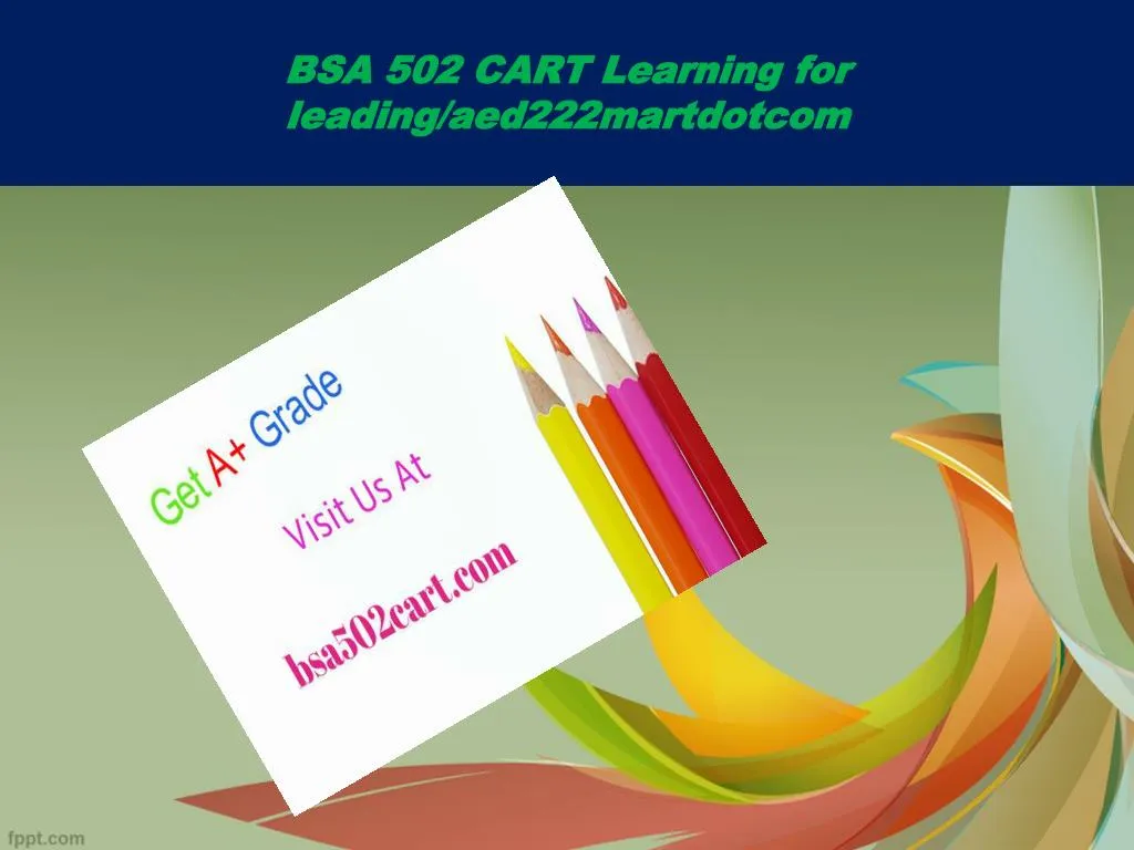 bsa 502 cart learning for leading aed222martdotcom