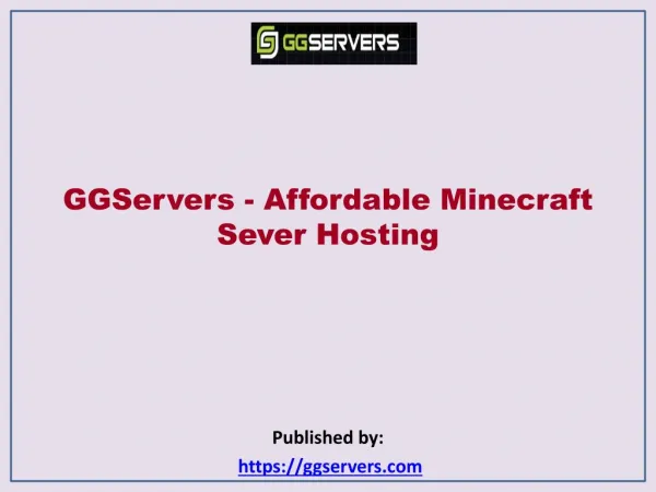 GGServers - Affordable Minecraft Sever Hosting