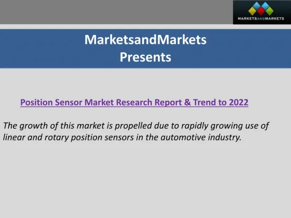 Position Sensor Market worth 5.85 Billion USD by 2022