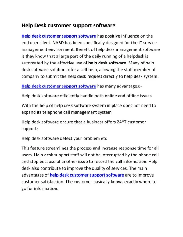 Help Desk customer support software