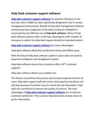 Help Desk customer support software - slide 1