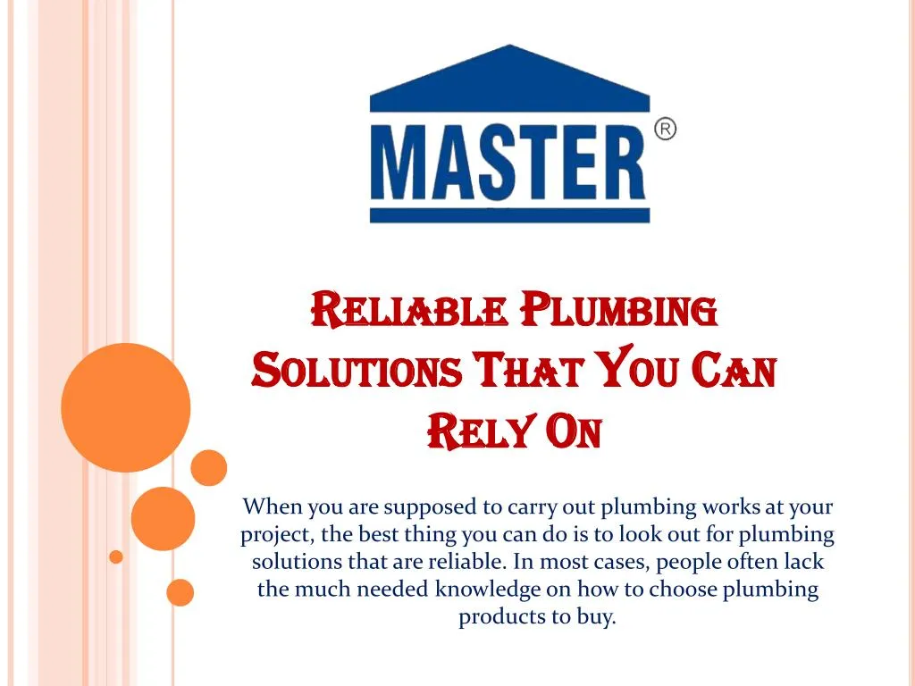 reliable plumbing solutions that you can rely on