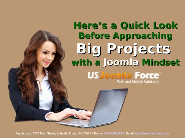 Here’s a Quick Look Before Approaching Big Projects with a Joomla Mindset
