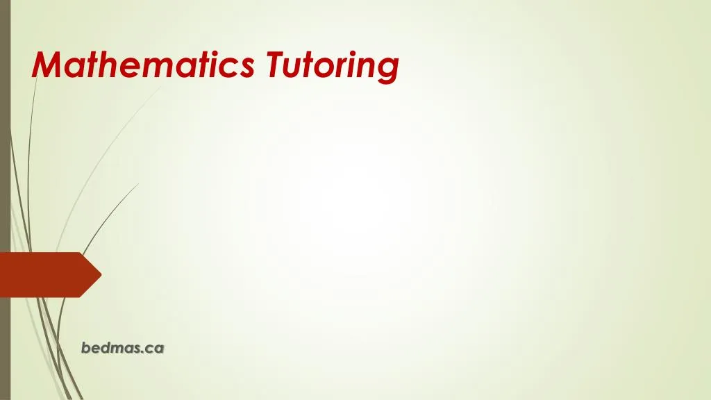 mathematics tutoring