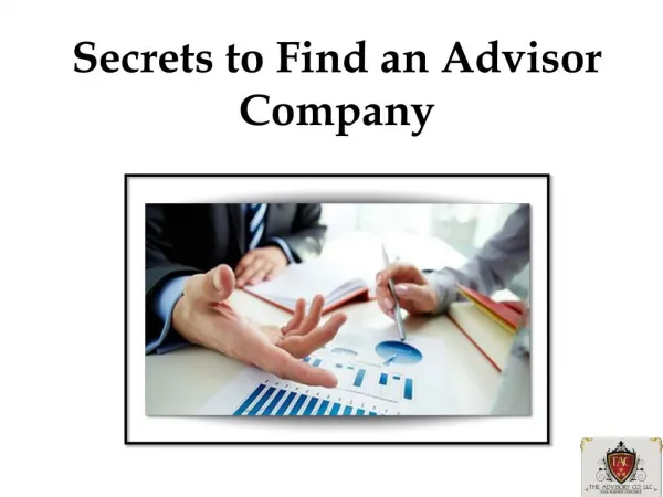 Secrets to Find an Advisor Company