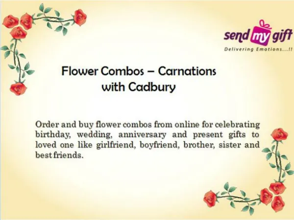 Occasional Combos: Send Flowers with Chocolates Online Bangalore