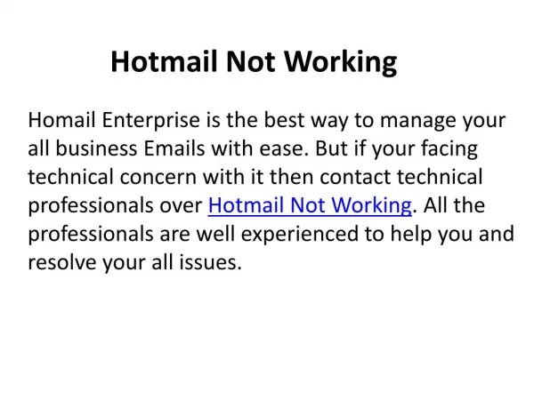 Hotmail Not Working 1-888-264-6472