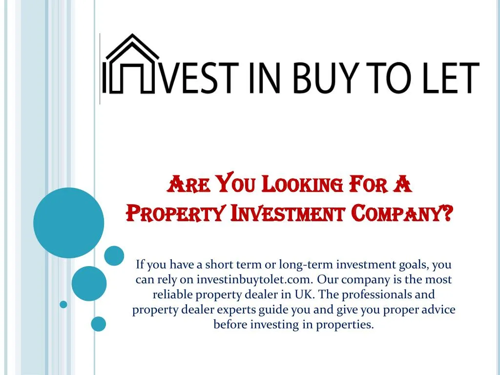are you looking for a property investment company