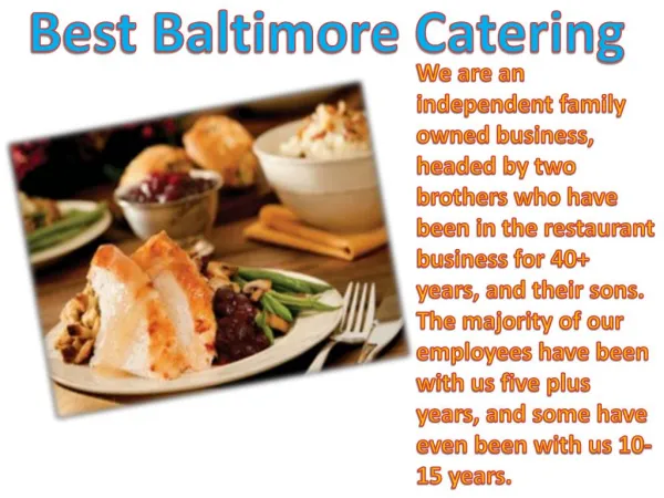 Best Baltimore Catering