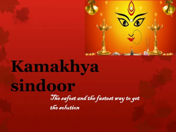 How to Use Kamakhya Sindoor For Navaratri Call-9582515505