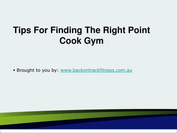 Tips For Finding The Right Point Cook Gym