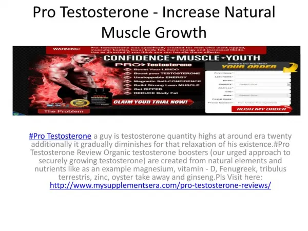 Pro Testosterone - Increase Energy Levels In The Body