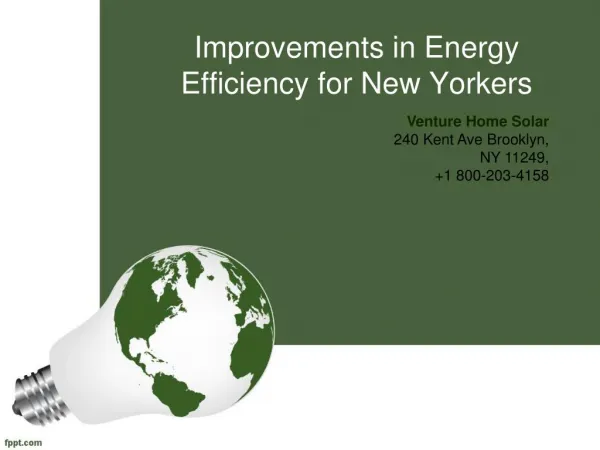 Improvements in Energy Efficiency for New Yorkers