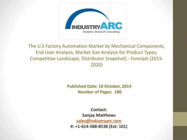 Global industrial and factory automation equipment and services market is estimated to reach $283.2 Billion by 2018; 19%