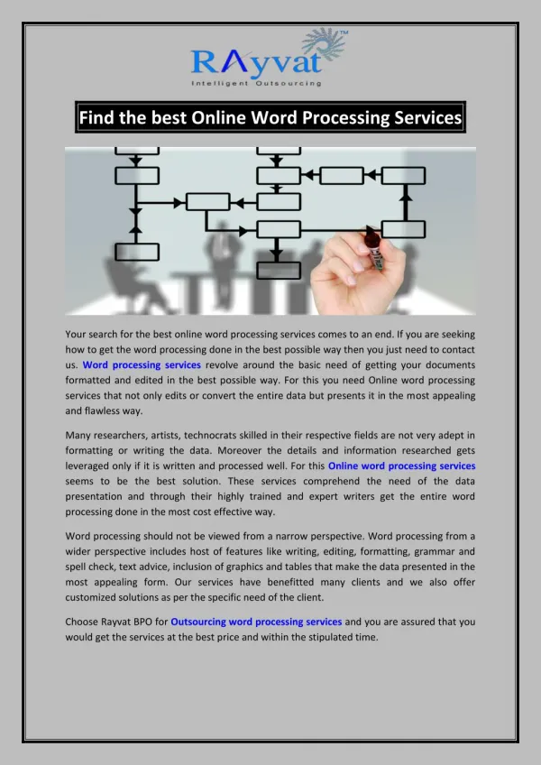 Find the best Online Word Processing Services