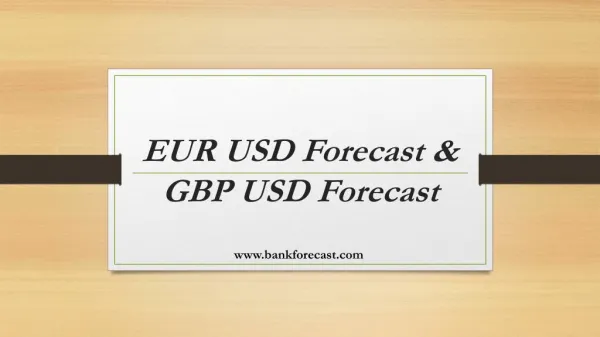 EUR USD Forecast