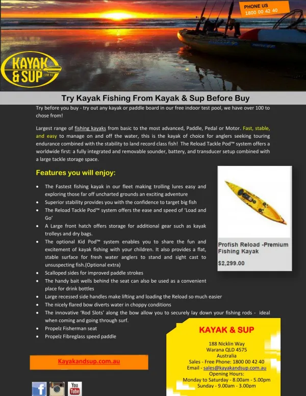 Try Kayak Fishing From Kayak & Sup Before Buy