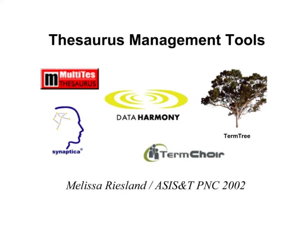 Thesaurus Management Tools
