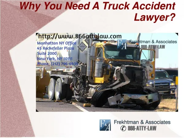 Consult Truck accident lawyer