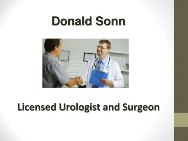Donald Sonn - Licensed Urologist and Surgeon