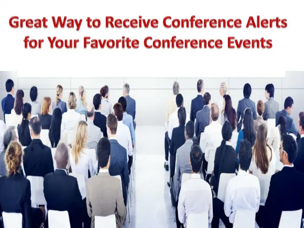 Great Way to Receive Conference Alerts for Your Favorite Con