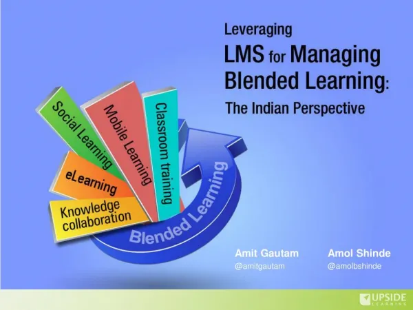 Leveraging LMS for Managing Blended Learning : The Indian Perspective