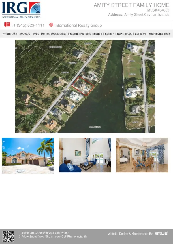 Amity Street Family Home Residential Real Estate Property for Sale At Grand Cayman