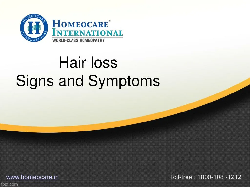 hair loss signs and symptoms