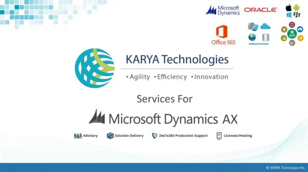 Karya Technologies Provides Microsoft Dynamics Services AX At Affordable Cost
