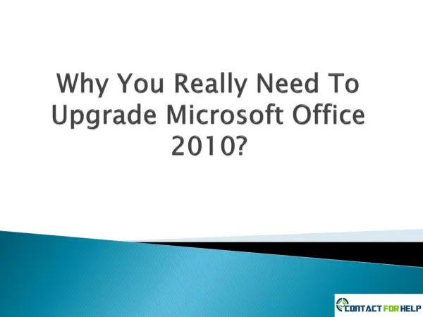 Why You Really Need To Upgrade Microsoft Office 2010?