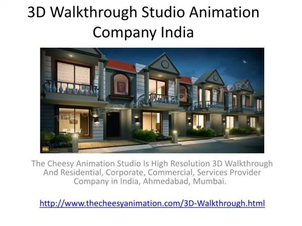 3d walkthrough studio animation company india