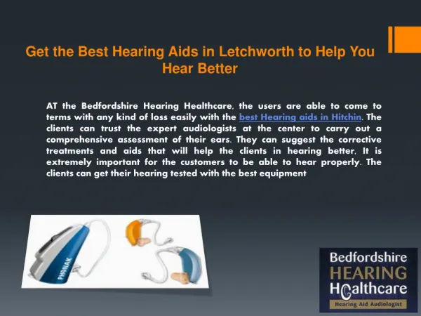 Get the Best Hearing Aids in Letchworth to Help You Hear Better